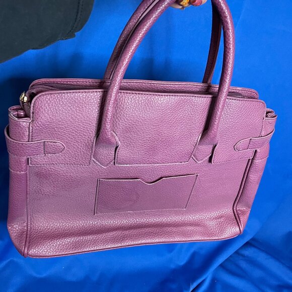Just Fab Purple Pleather Purse - Picture 2 of 7